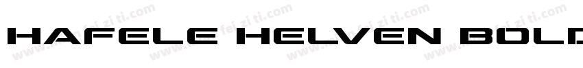 Hafele HelveN Bold Condensed字体转换